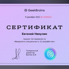 1C Разработчик